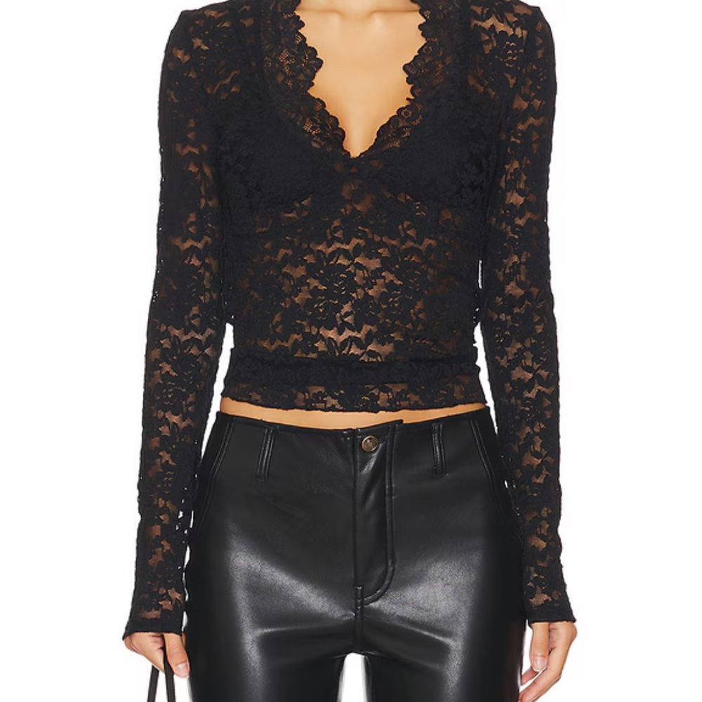 Elegant Black Lace Top